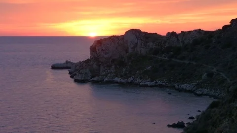 Amazing sunset show Stock Footage 95982824