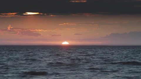 The amazing sunset with two suns. time lapse Video stock 137217381