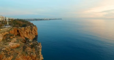 Amazing Sunset View On Cliffs Stock Footage 119464182