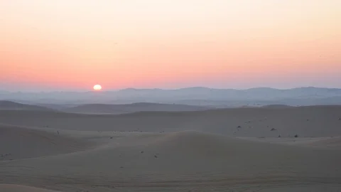 Amazing Sunset View in Desert Stock Footage 128065192