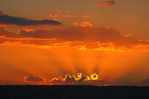 Amazing sunsets collection. Stock Photos