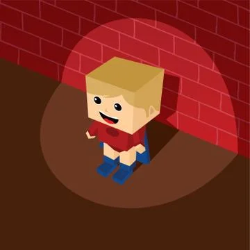 Amazing superhero isometric theme Illustrazione stock