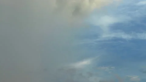 Amazing time lapse with clouds, sky concept, white fluffy clouds swirling, dark Stock Footage 163930533