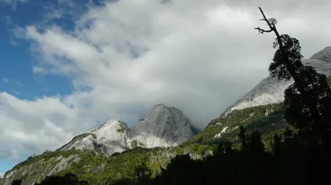 Amazing time lapse over Trinidad peak in Cochamo valley, Chile Stock Footage 12452247