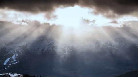 Amazing timelapse of sunset at the alps Stock Footage 71099795
