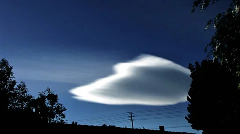 Amazing UFO lenticular cloud sunset timelapse Stock Footage 36966375