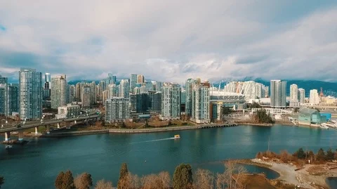 Amazing Vancouver Drone Shot Stock Footage