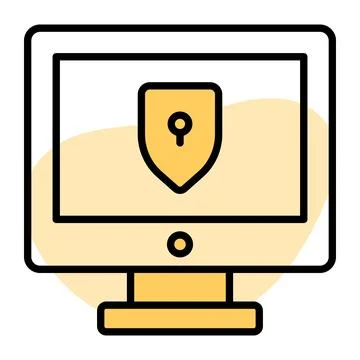An amazing vector of computer security, cyber security icon design  스톡 일러스트