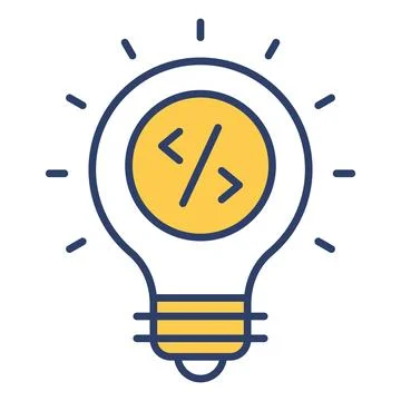 An amazing vector of creative coding in trendy style, ready to use icon Stock Illustration