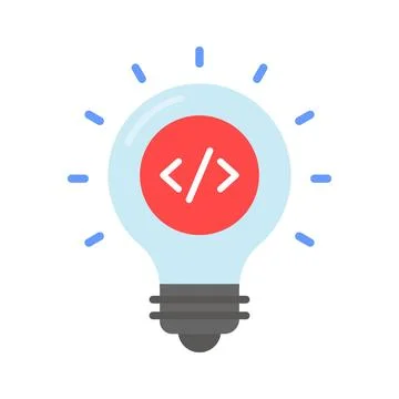 An amazing vector of creative coding in trendy style, ready to use icon Stock Illustration