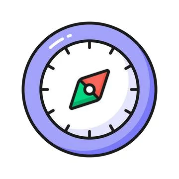 An amazing vector design of compass in modern style, navigation tool icon Stock Illustration