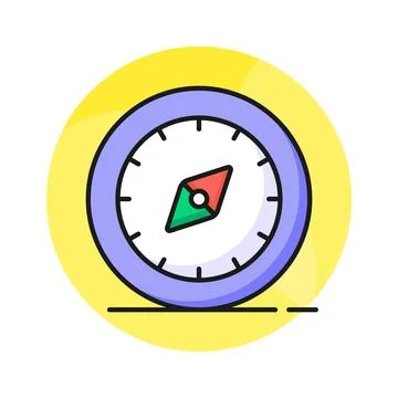 An amazing vector design of compass in modern style, navigation tool icon Stock Illustration