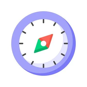 An amazing vector design of compass in modern style, navigation tool icon Stock Illustration