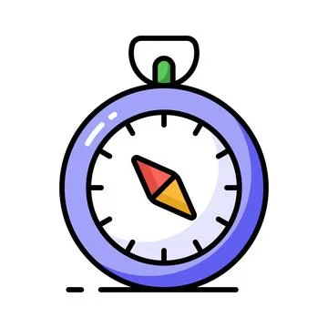 An amazing vector design of compass in modern style, navigation tool icon Stock Illustration