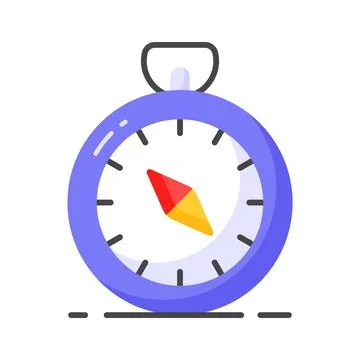 An amazing vector design of compass in modern style, navigation tool icon Stock Illustration