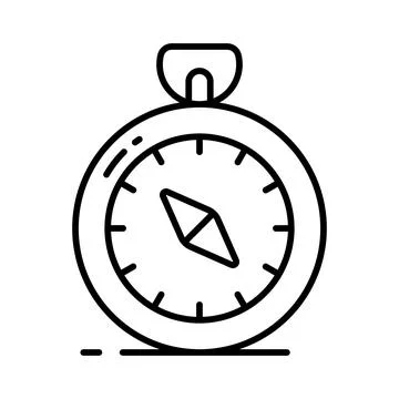 An amazing vector design of compass in modern style, navigation tool icon Stock Illustration