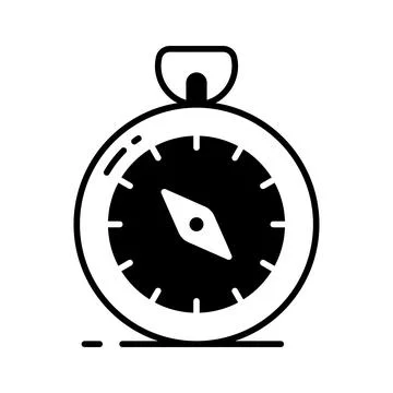 An amazing vector design of compass in modern style, navigation tool icon Stock Illustration