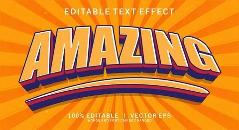 Amazing vector text effect with modern style design Stock Illustration