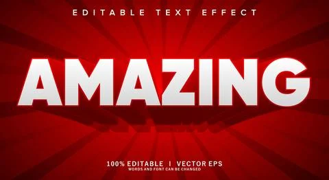 Amazing vector text effect with modern style design Stock Illustration