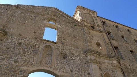 Amazing view of ancient sacred building - Squillace - Italy Stock Footage 97376830