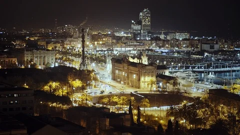 Amazing view from Barcelona Stock Footage 124711950