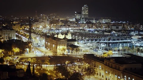 Amazing view from Barcelona Stock Footage 124712364