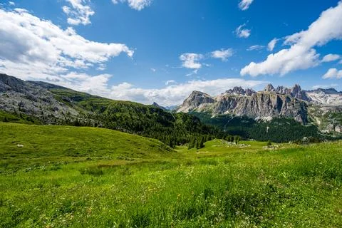 An amazing view from cinque torri Stock Photos
