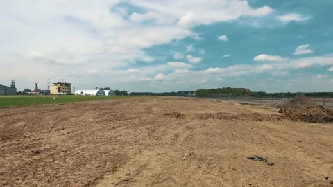 Amazing view of construction work aerial 4k Stock Footage 137088067