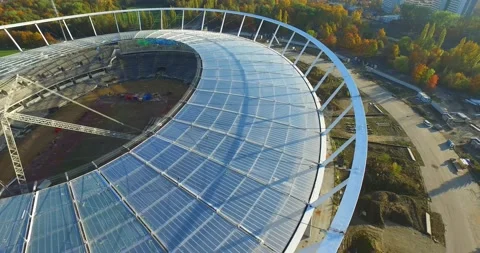 Amazing view of construction work aerial 4k Stock Footage 137088852