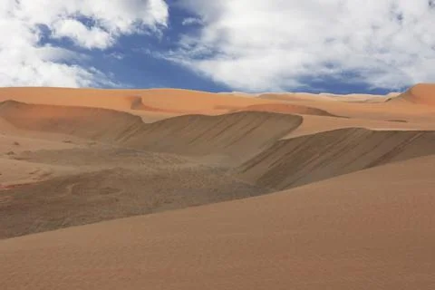 Amazing View to the  dune 7. Namibia, Africa Stock Photos