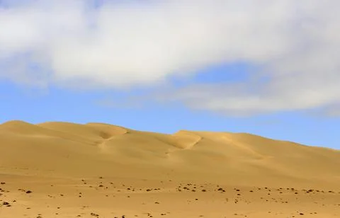 Amazing View to the  dune 7. Namibia, Africa Stock Photos