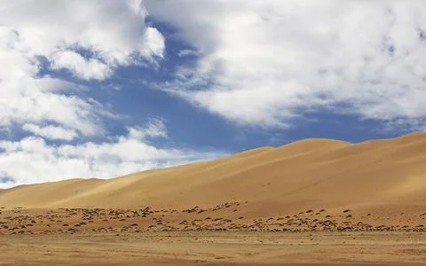 Amazing View to the  dune 7. Namibia, Africa Stock Photos