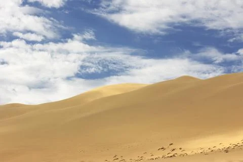 Amazing View to the  dune 7. Namibia, Africa Stock Photos