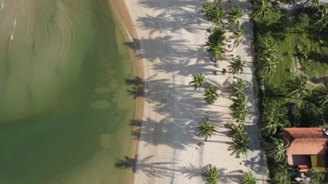 Amazing view of the empty beach during the sunset. Stock Footage 204120703