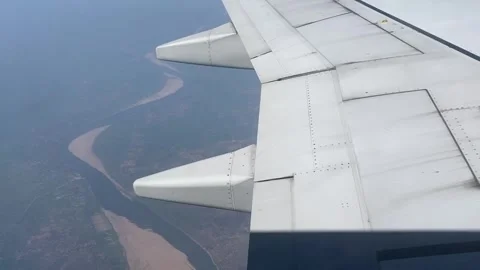 Amazing view of the flight wings Stock-Footage 329066656