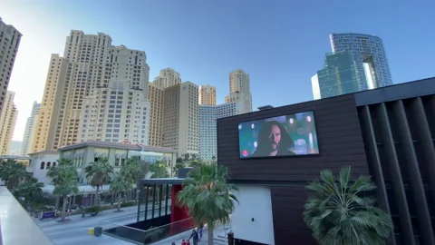 Amazing view JBR in Dubai, UAE. Stock Footage 146170409