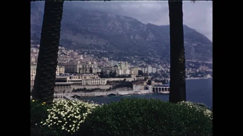 Amazing View in Monaco 1957 Stock Footage 48177420