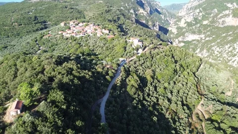 Amazing view over the famous ridomo gorge in mountainous Mani area in Messe.. Stock Footage 250466192