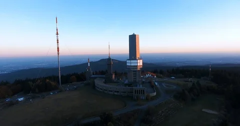 Amazing view over the top of the Feldberg and the beautiful view behind it Video stock 89651502