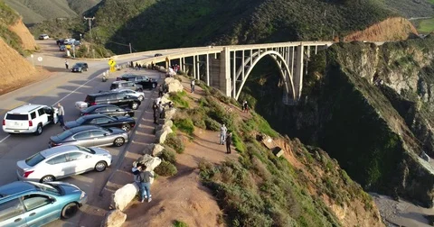 Amazing view of Pacific ocean in Big Sur, California Stock Footage 72174591