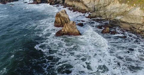 Amazing view of Pacific ocean in Big Sur, California Stock Footage 72175168
