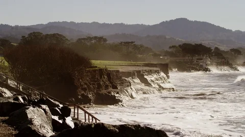Amazing view of Pacific ocean Stock Footage 74338000