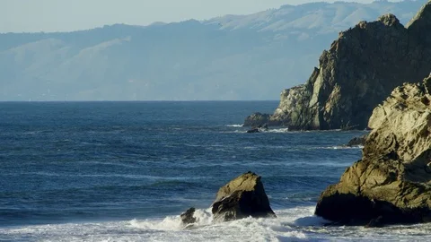 Amazing view of Pacific ocean Stock Footage 74988885