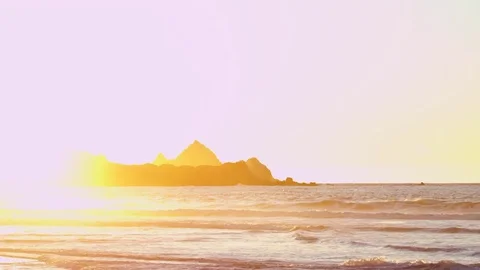 Amazing view of Pacific ocean Stock Footage 75064423