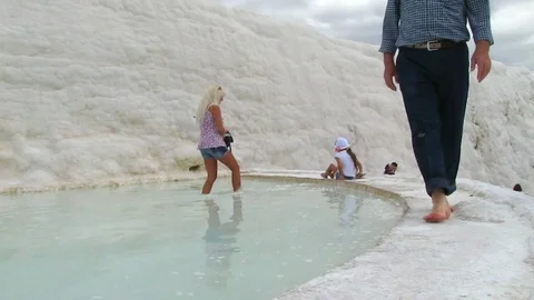 Amazing view of Pamukkale. Stock Footage 86618638