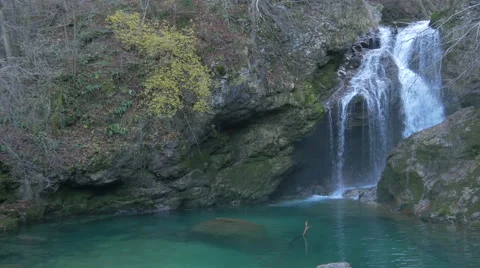 Amazing view of Sum waterfall in Bled Stock Footage 59825661