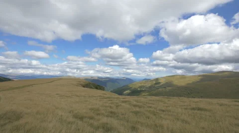 Amazing view of Transalpina fields Stock Footage 57798296