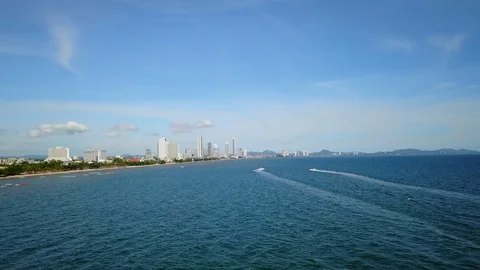 Amazing View of two Jet Ski in Bangkok sea Stock Footage 122828568