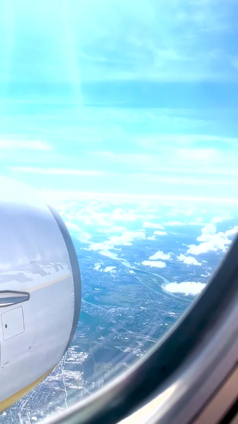 Amazing View of White Clouds Stretching to the Horizon. Stock Footage 220357763