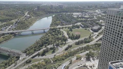 Amazing views over Edmonton Stock Footage 288056788
